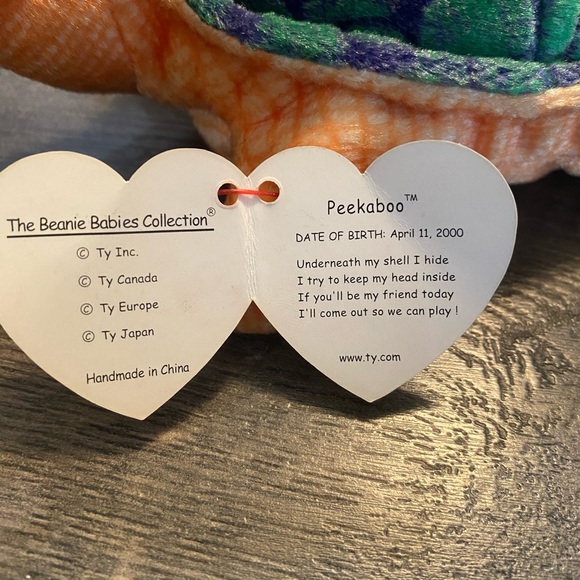 TY  Beanie Baby Peekaboo year 2000 - Picture 3 of 3